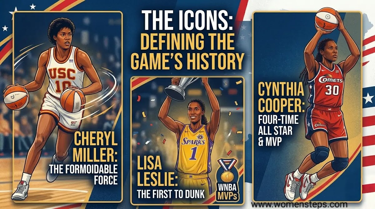 The Icons: Defining the Game’s History Historical icons of women's basketball including Cheryl Miller and Cynthia Cooper.